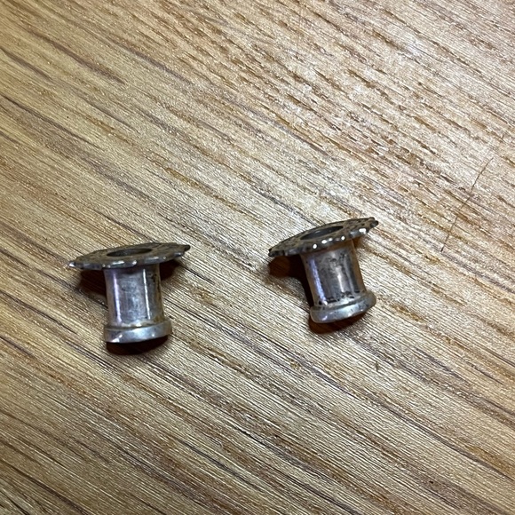 2g gauge Sterling Silver mandala Tunnel double flare pair - Picture 2 of 3